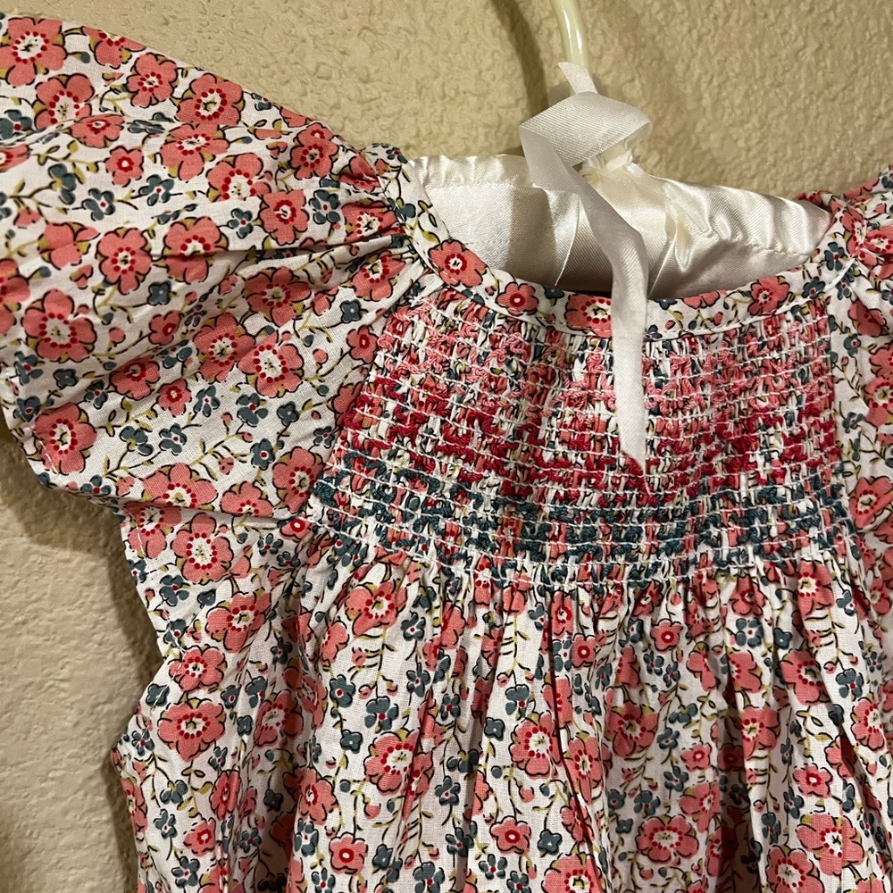 No Tag | 100% Cotton Floral Smocked Dress - Picture 4 of 5